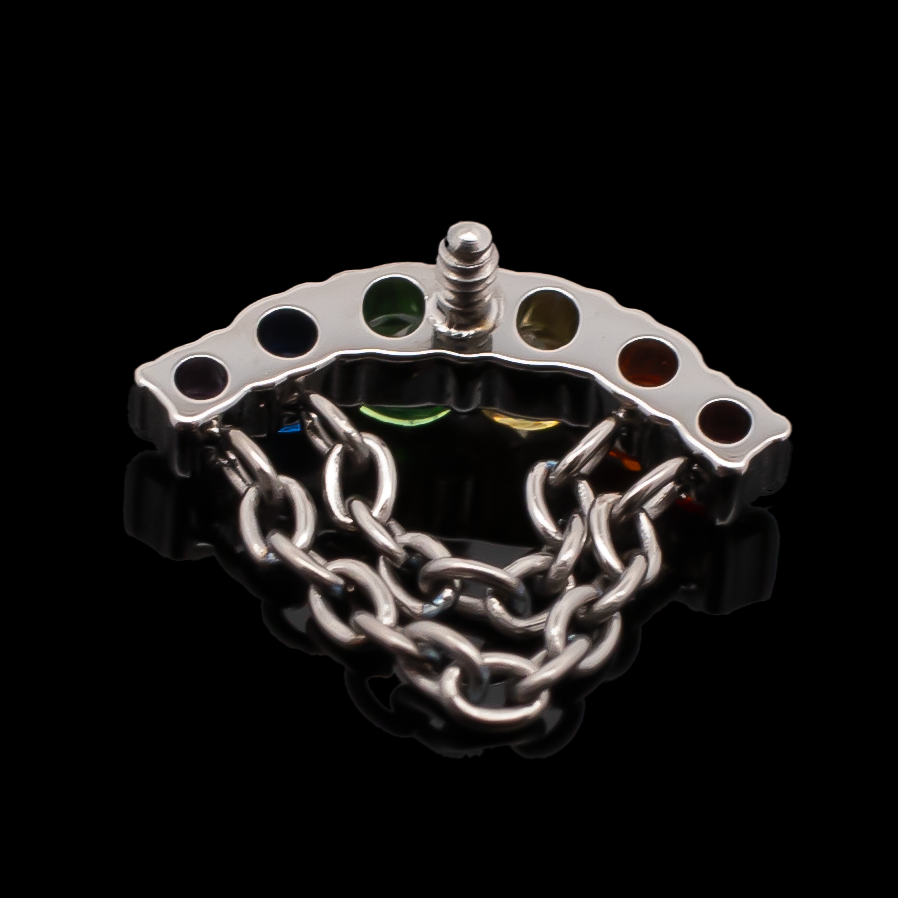 Windsor - Titanium Rainbow Internally Threaded End - Pierced Addiction