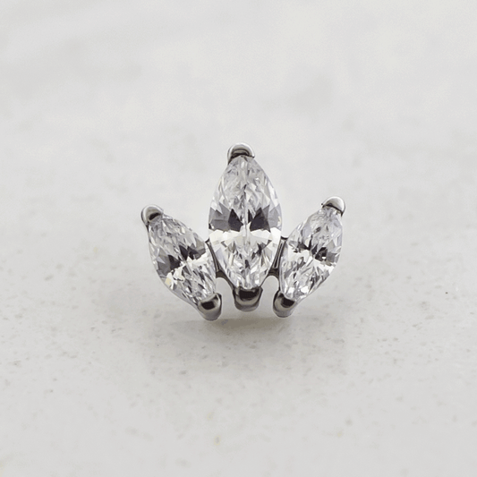 16G/18G Steel Internally Threaded End- Triple Marquise