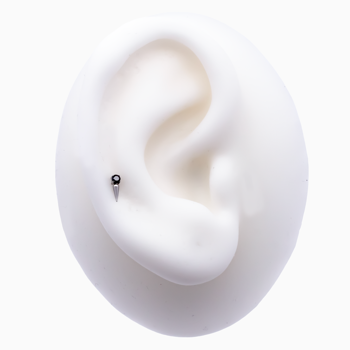 Steel Internally Threaded End with Gem-Topped Long Spike – 16G
