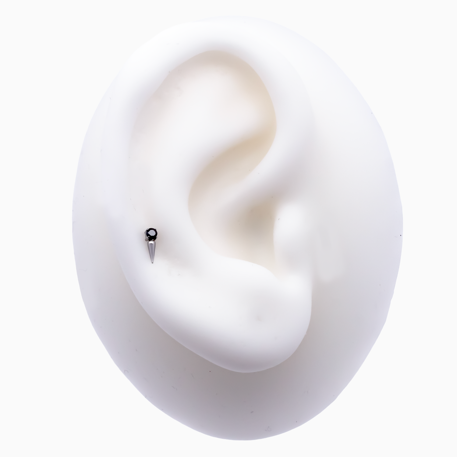 Steel Internally Threaded End with Gem-Topped Long Spike – 16G