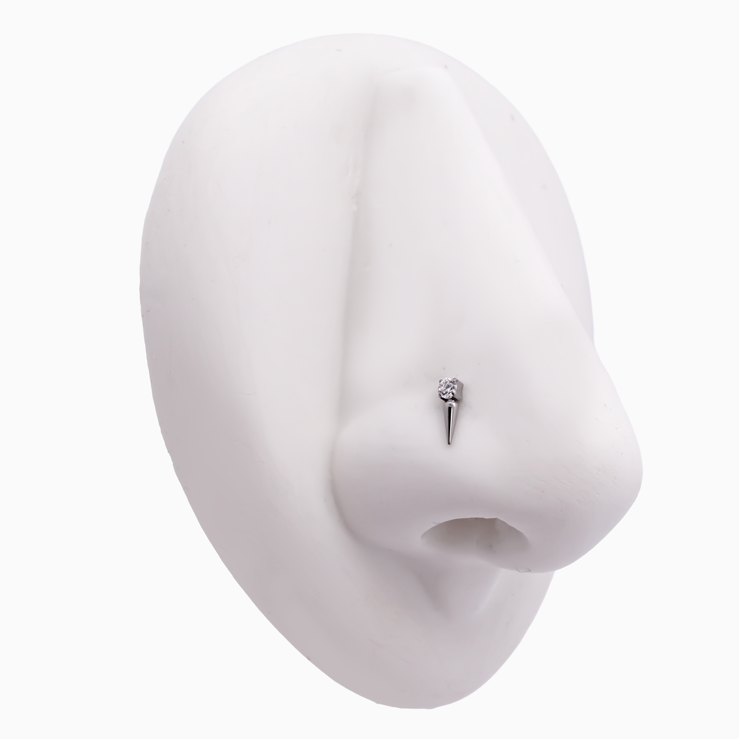 Steel Internally Threaded End with Gem-Topped Long Spike – 16G