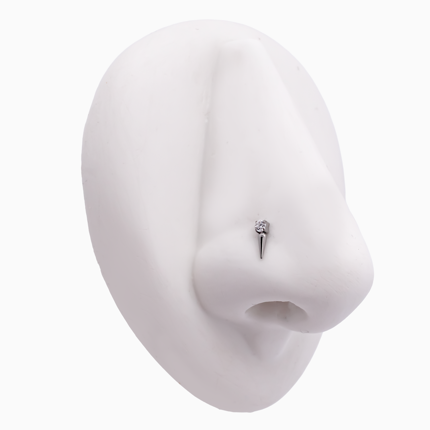Steel Internally Threaded End with Gem-Topped Long Spike – 16G