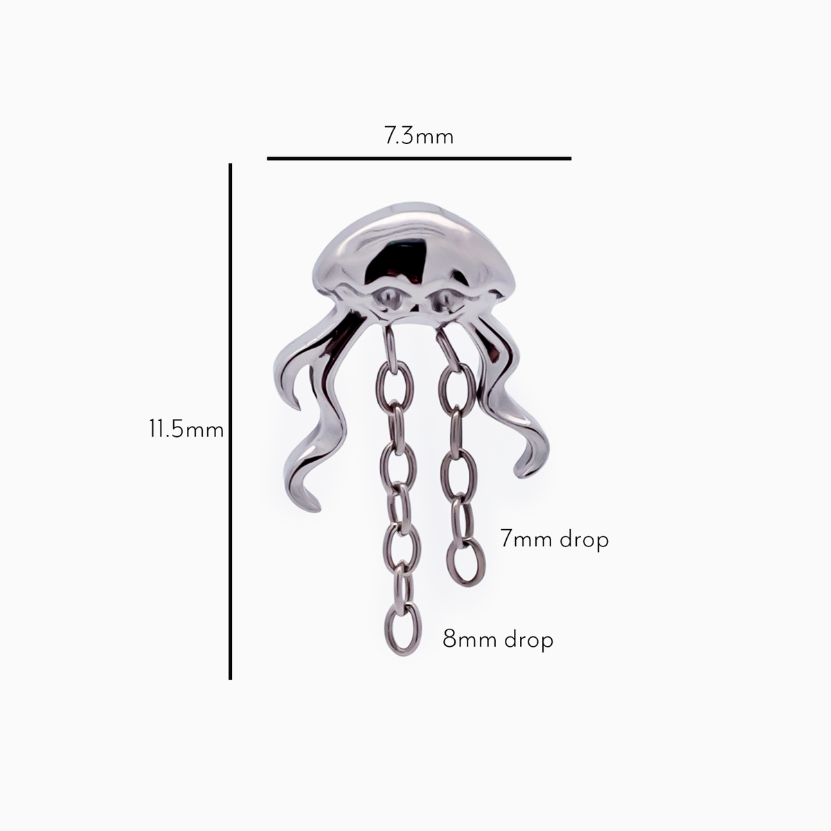 Steel Internally Threaded Jellyfish Chain End - 16G