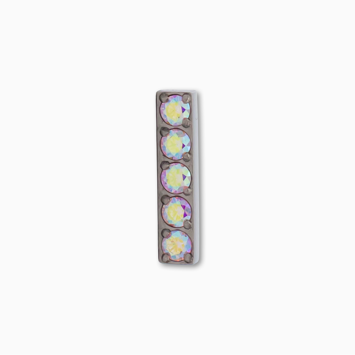 Steel Internally Threaded Bar End with 5 CZ