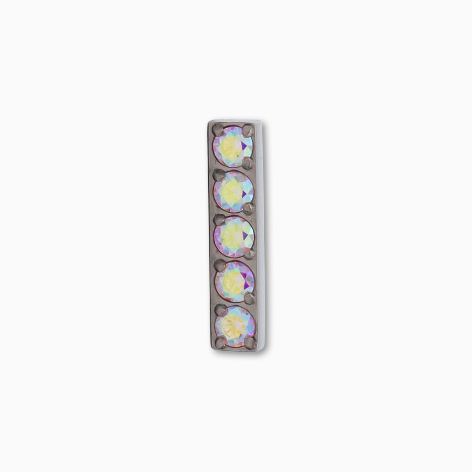 Steel Internally Threaded Bar End with 5 CZ