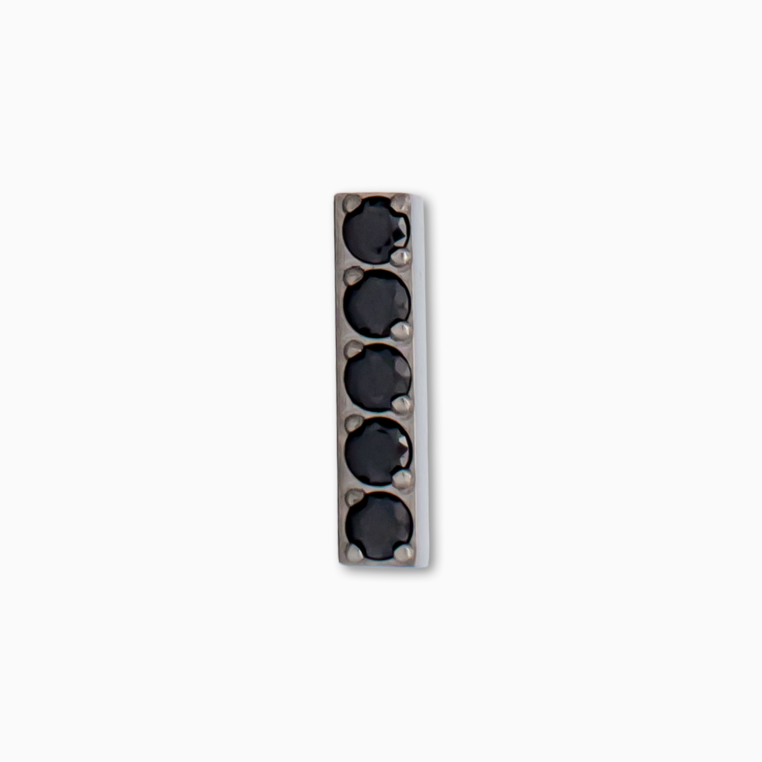 Steel Internally Threaded Bar End with 5 CZ