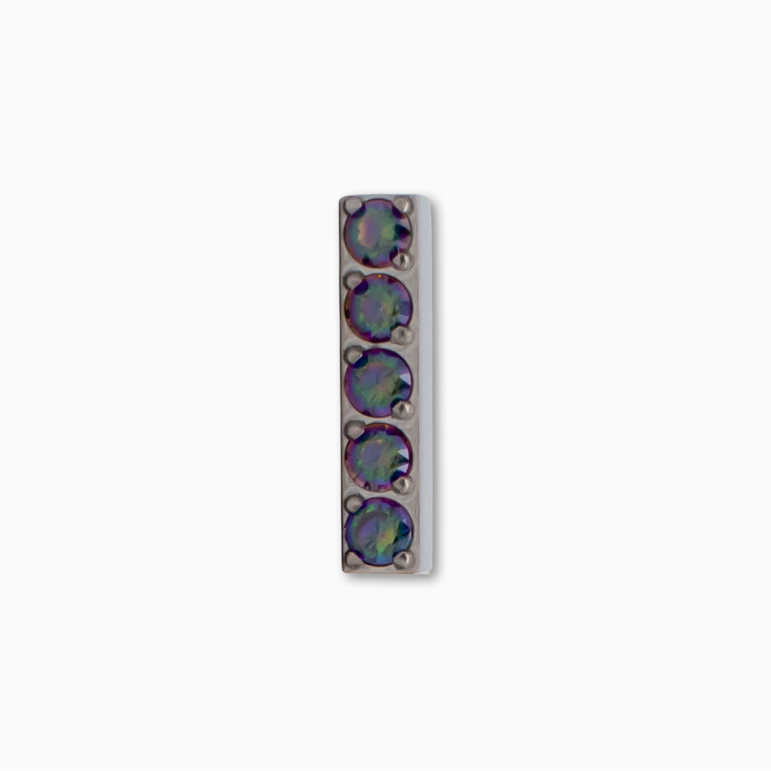 Steel Internally Threaded Bar End with 5 CZ