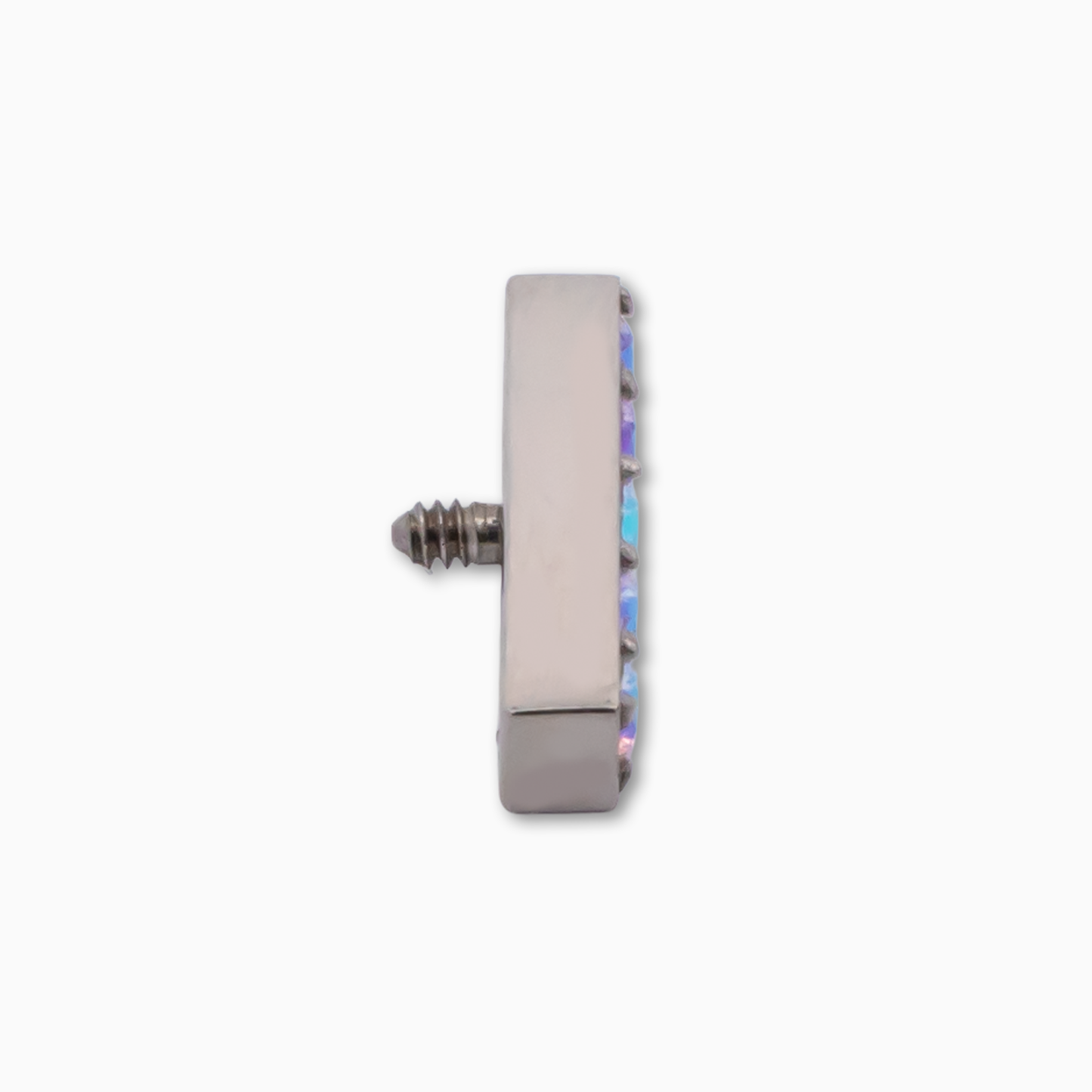 Steel Internally Threaded Bar End with 5 CZ
