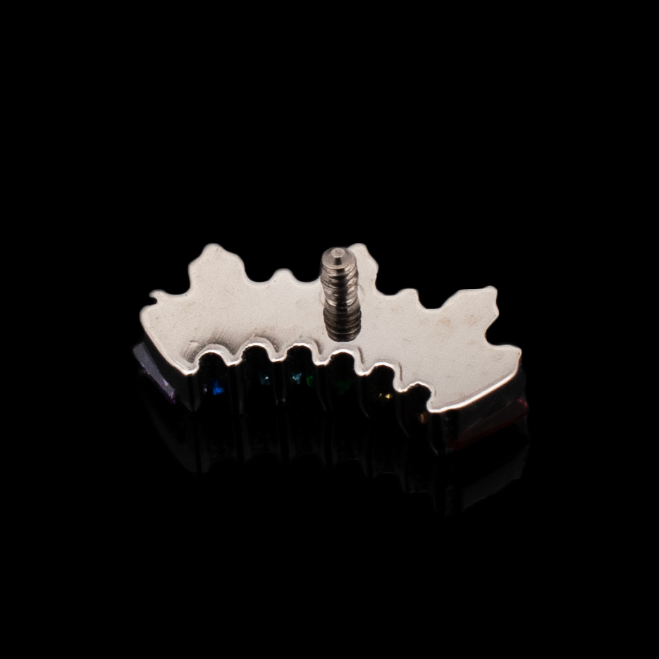 Bridger - Titanium Rainbow Internally Threaded End - Pierced Addiction