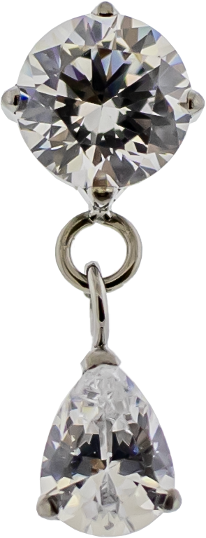 Belle - Titanium Gem Dangle End