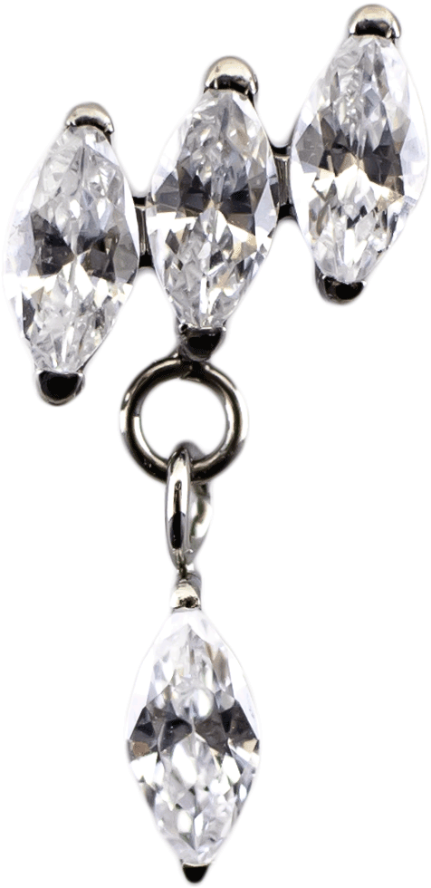 Triple Marquise Dangle End