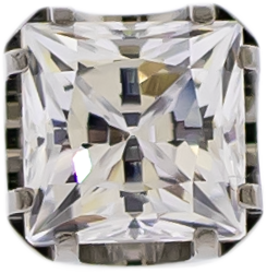Axel - Square Prong Set Low Profile End - Khrysos Jewelry