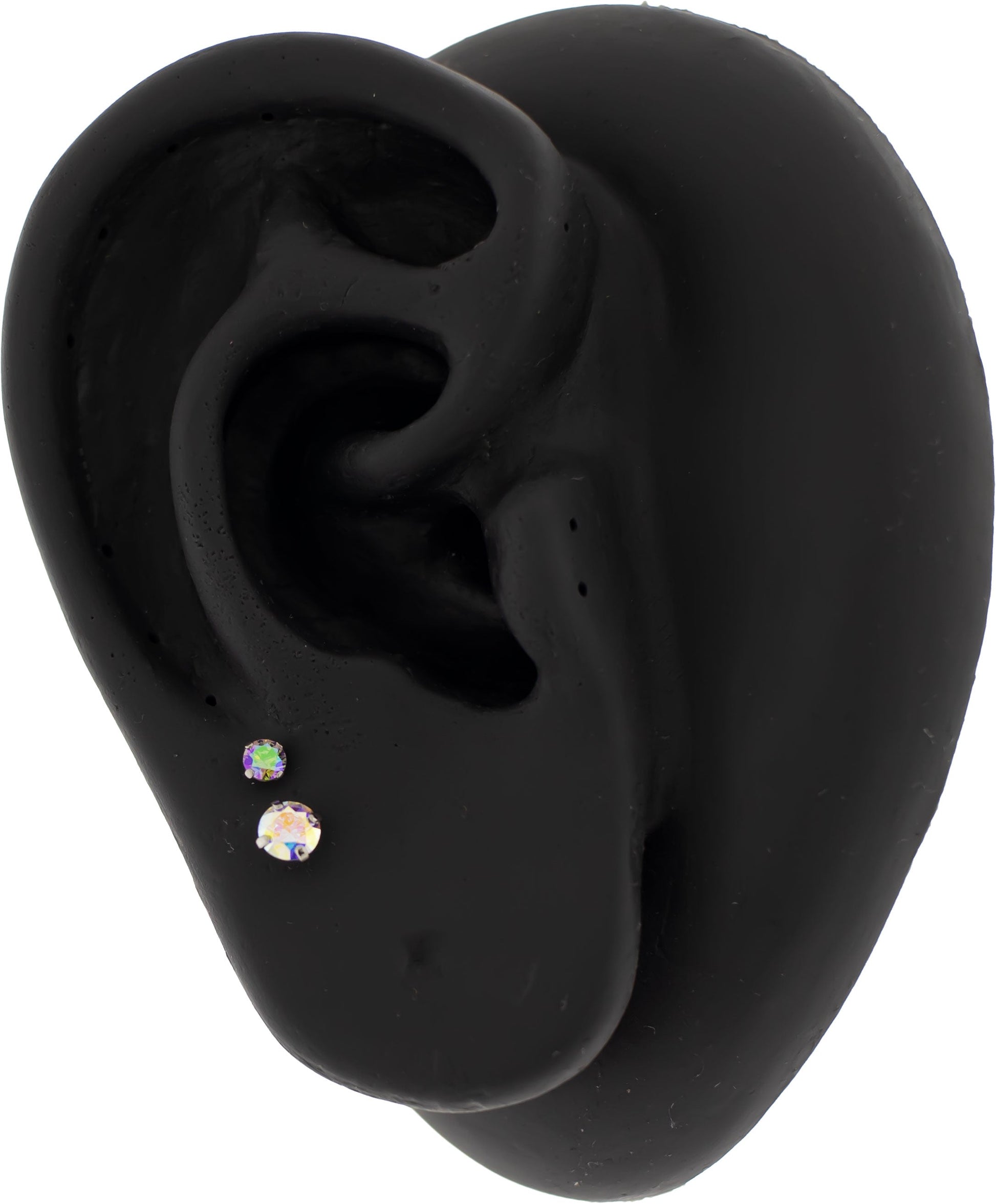 Prong Set Round Cut Premium Zirconia Threadless End - Pierced Addiction