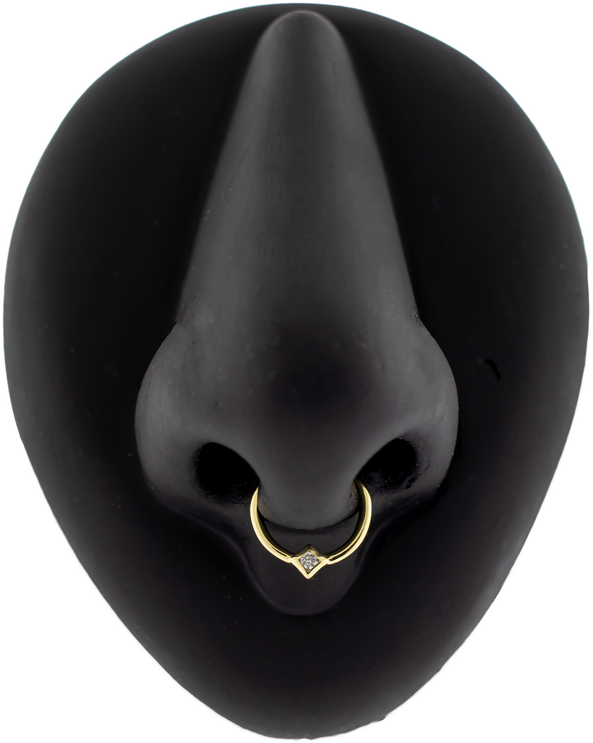 14kt Gold Hinged Ring - Diamond Accent - Pierced Addiction