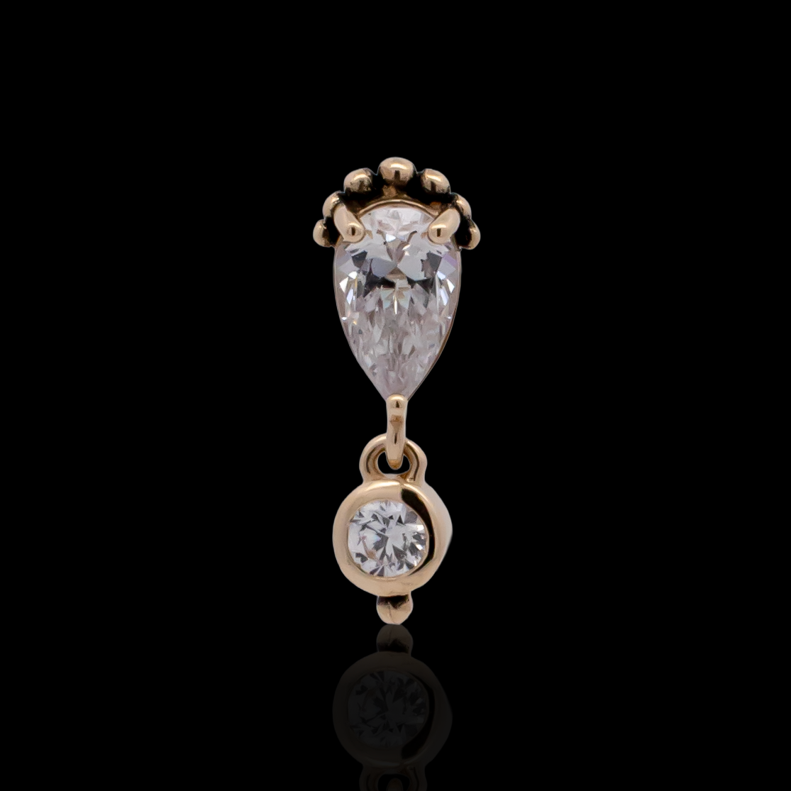 Verona - 14kt Gold Threadless End - Pierced Addiction
