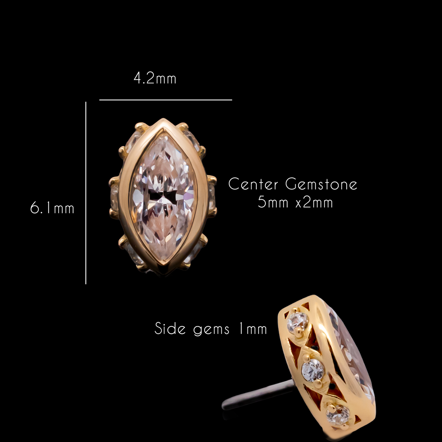 Orlina - 18kt Gold Threadless End