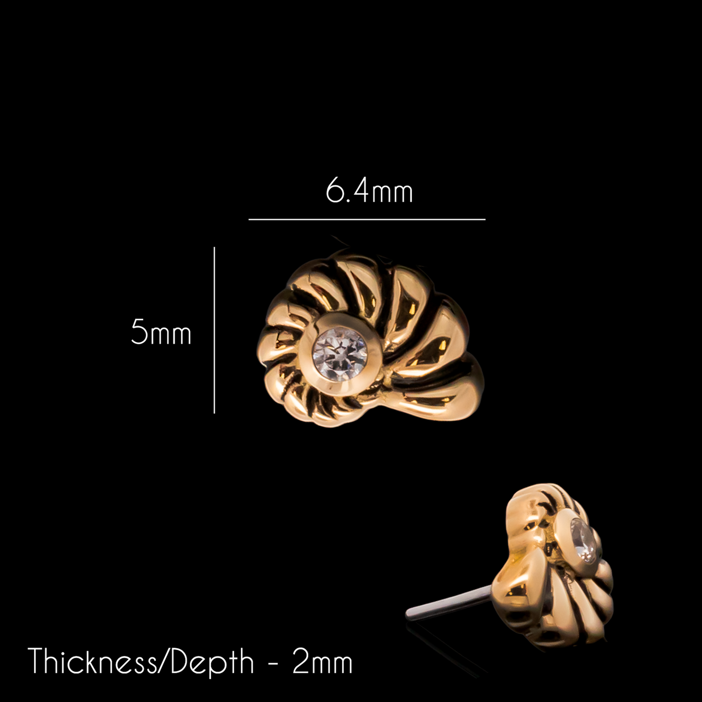 Riviera - 18kt Gold Threadless End
