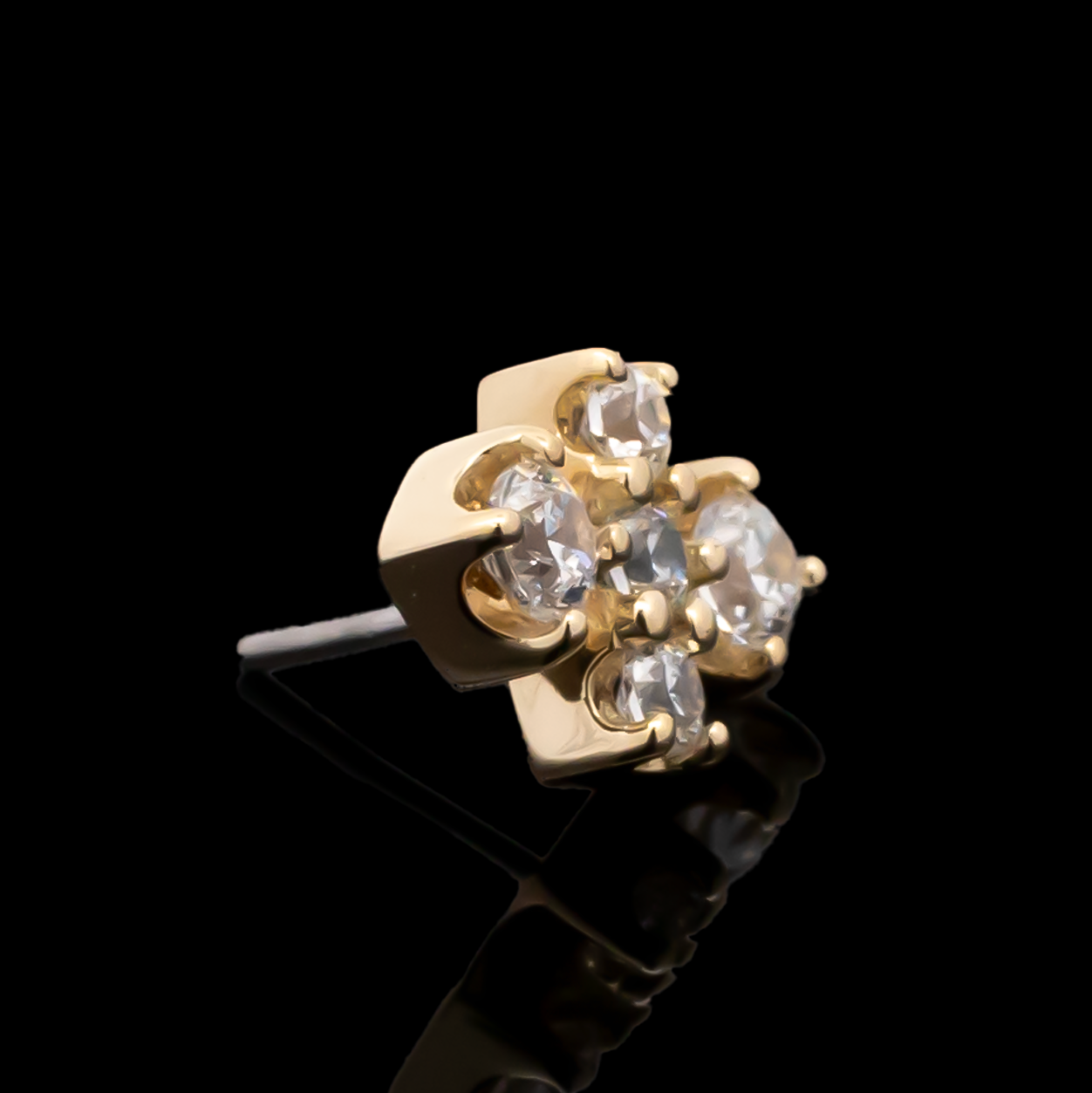 Finley - 18kt Gold Threadless End - Pierced Addiction