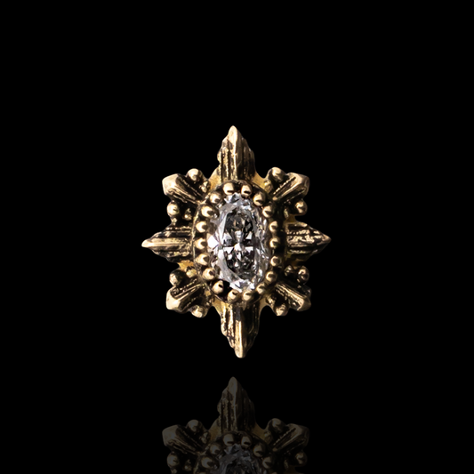 River - 18kt Gold Threadless End