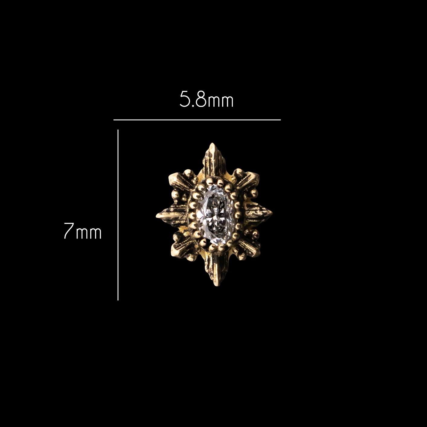 River - 18kt Gold Threadless End