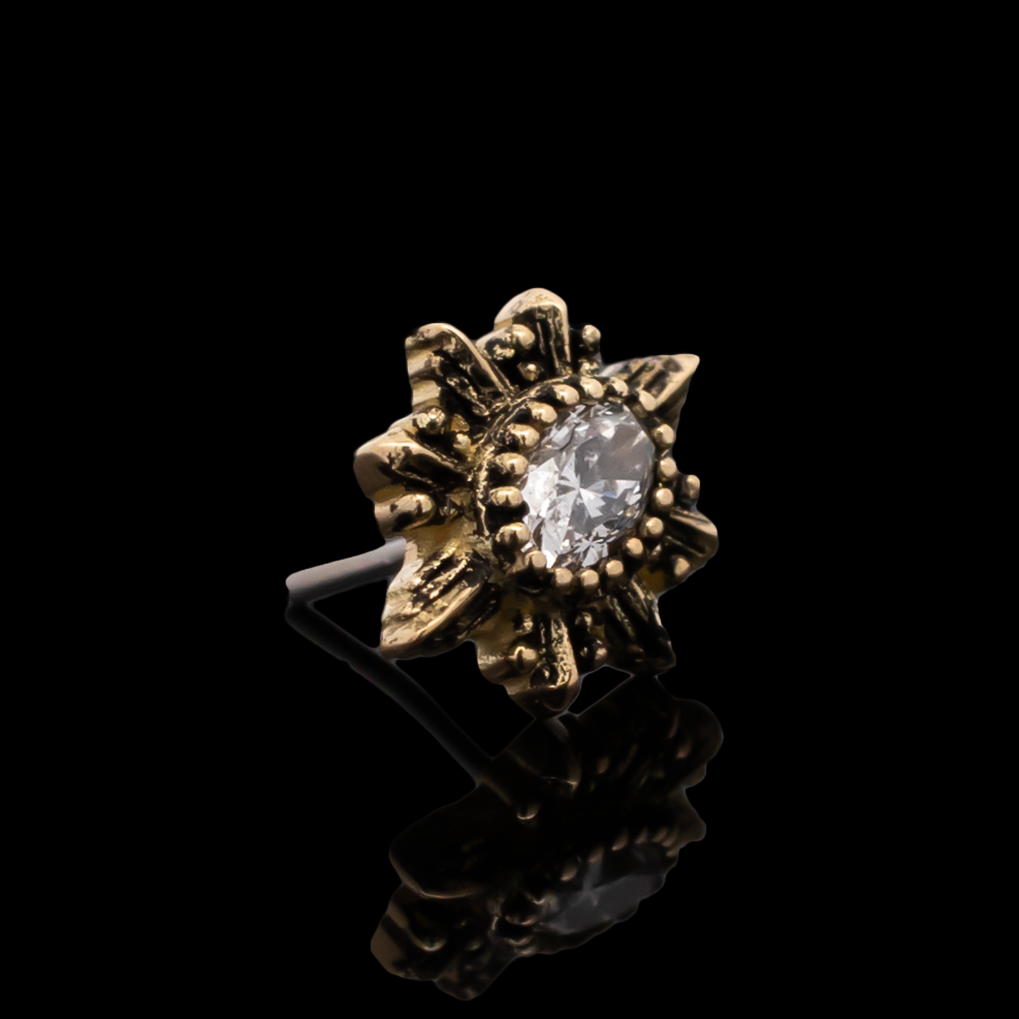 River - 18kt Gold Threadless End