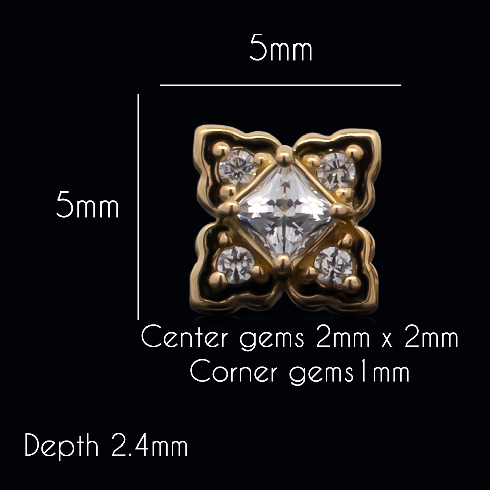 Asher - 18kt Gold Threadless End