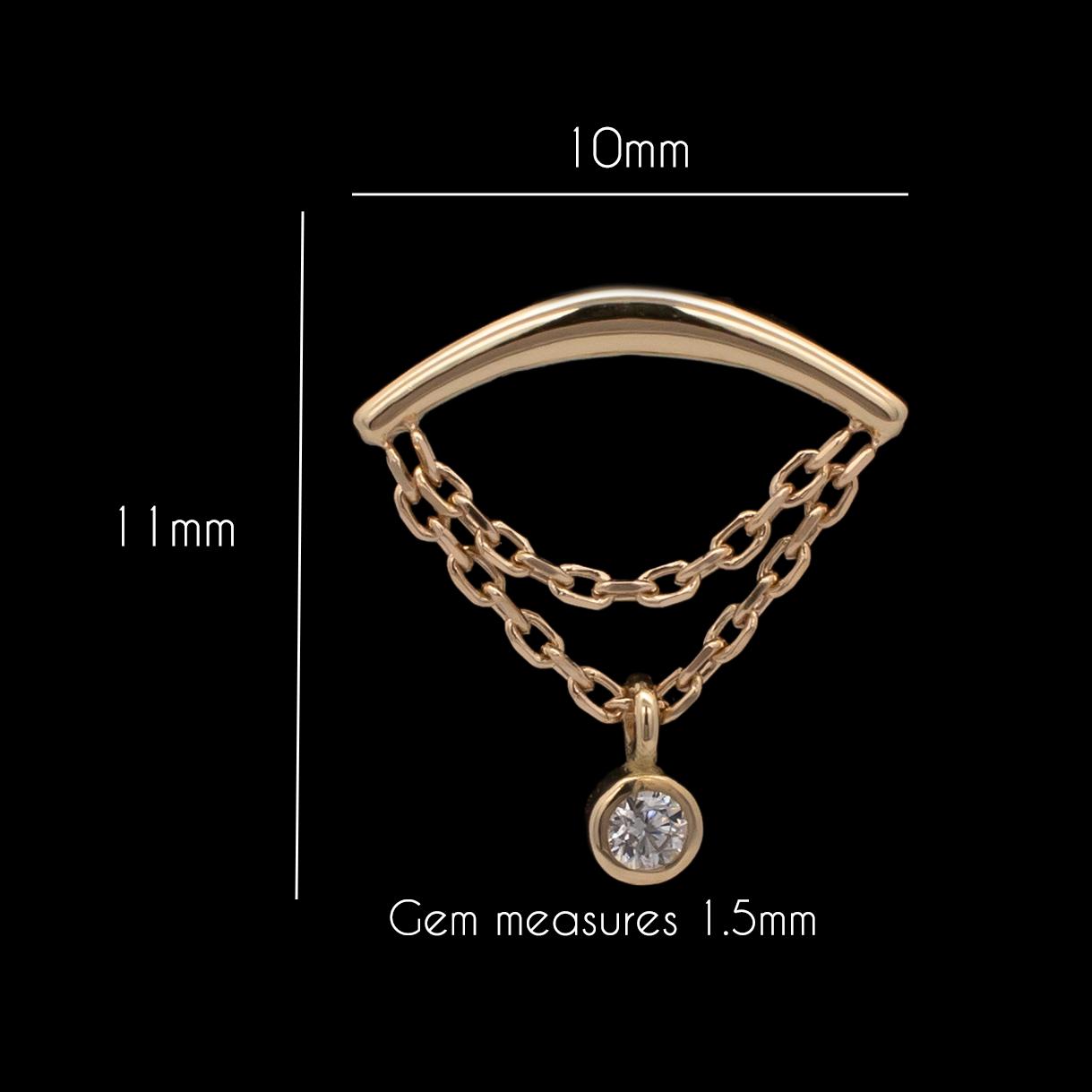 Ezra - 18kt Gold Threadless End