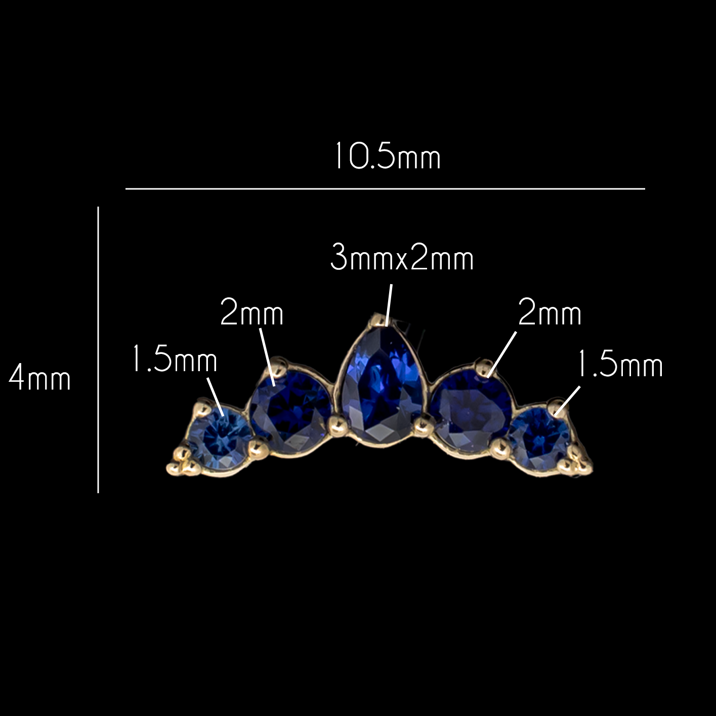 Levi - 18kt Gold Threadless End