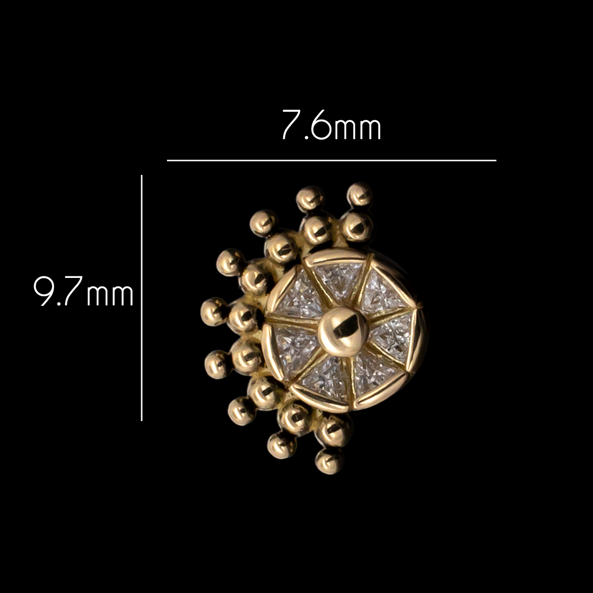 Skylar - 18kt Gold Threadless End