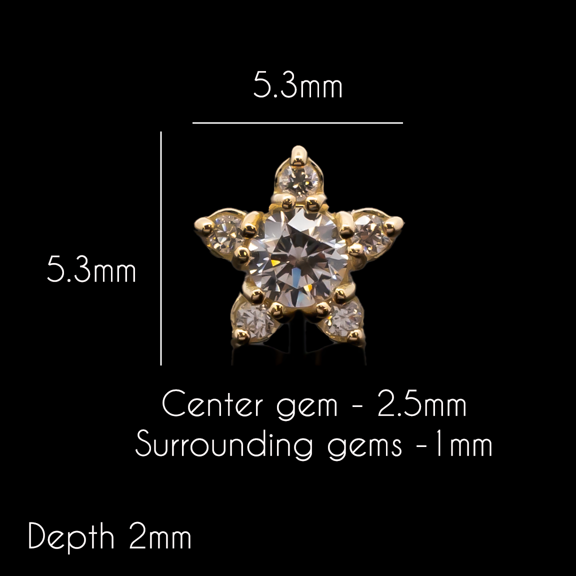 Madeline - 18kt Gold Threadless End