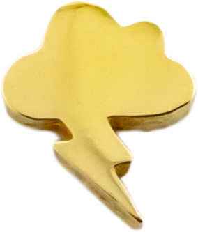 Stratus Luxe - 18KT Gold Threadless End- Left
