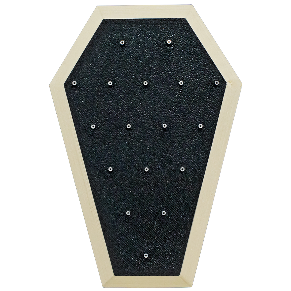 Multicolor Coffin End Jewelry Display – Holds 17 Replacement Ends