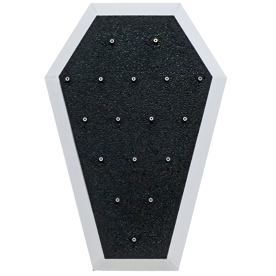 Multicolor Coffin End Jewelry Display – Holds 17 Replacement Ends