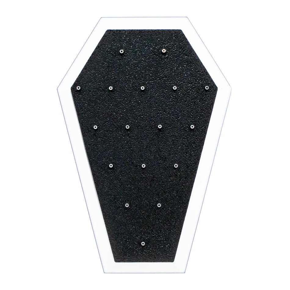 Multicolor Coffin End Jewelry Display – Holds 17 Replacement Ends