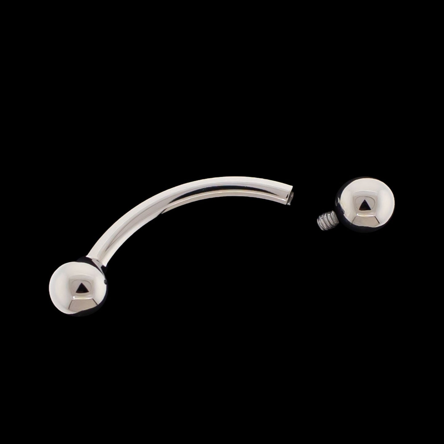 14G Internally Threaded Perfect Curve Barbell - Khrysos Jewelry