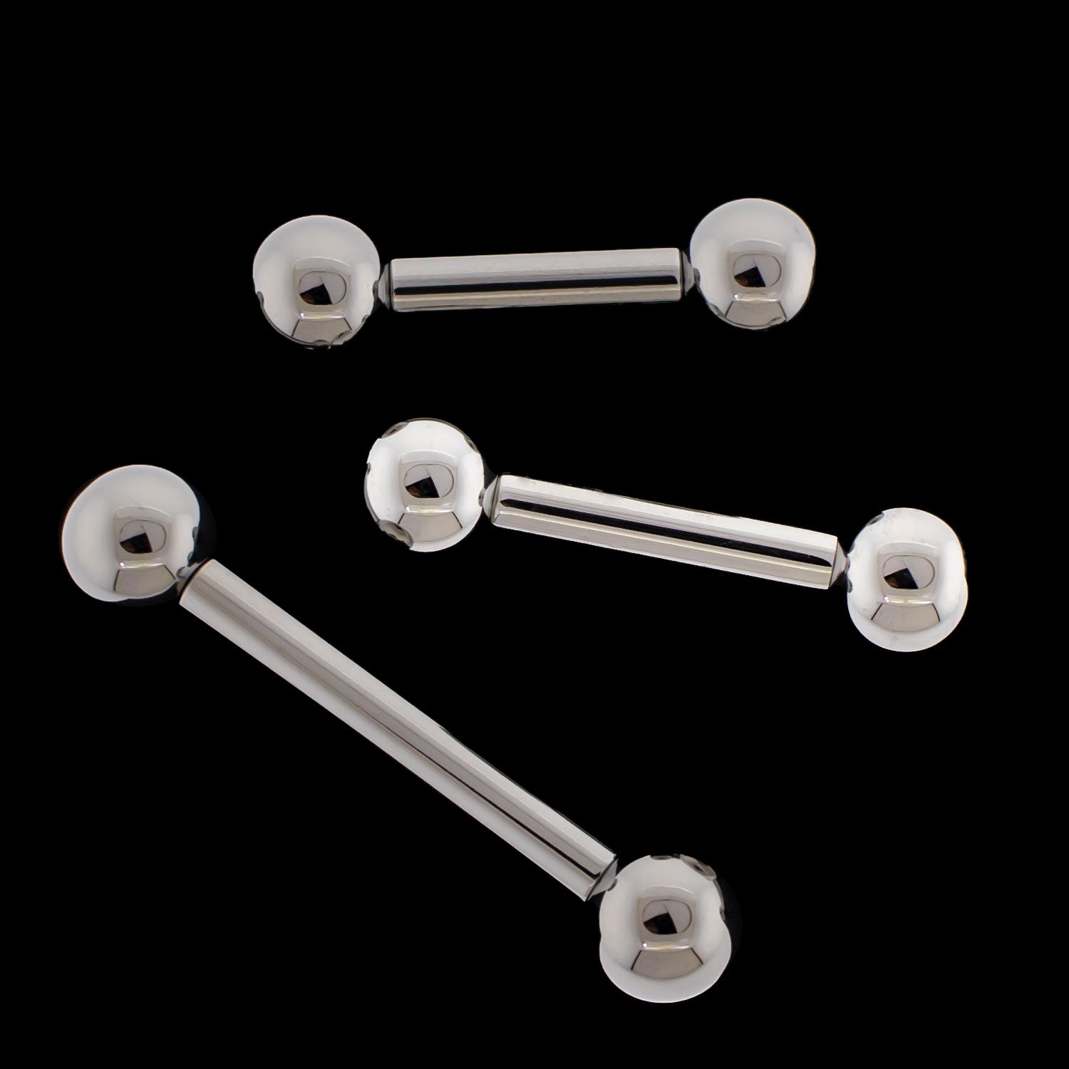 10G Internally Threaded Straight Barbells - Khrysos Jewelry