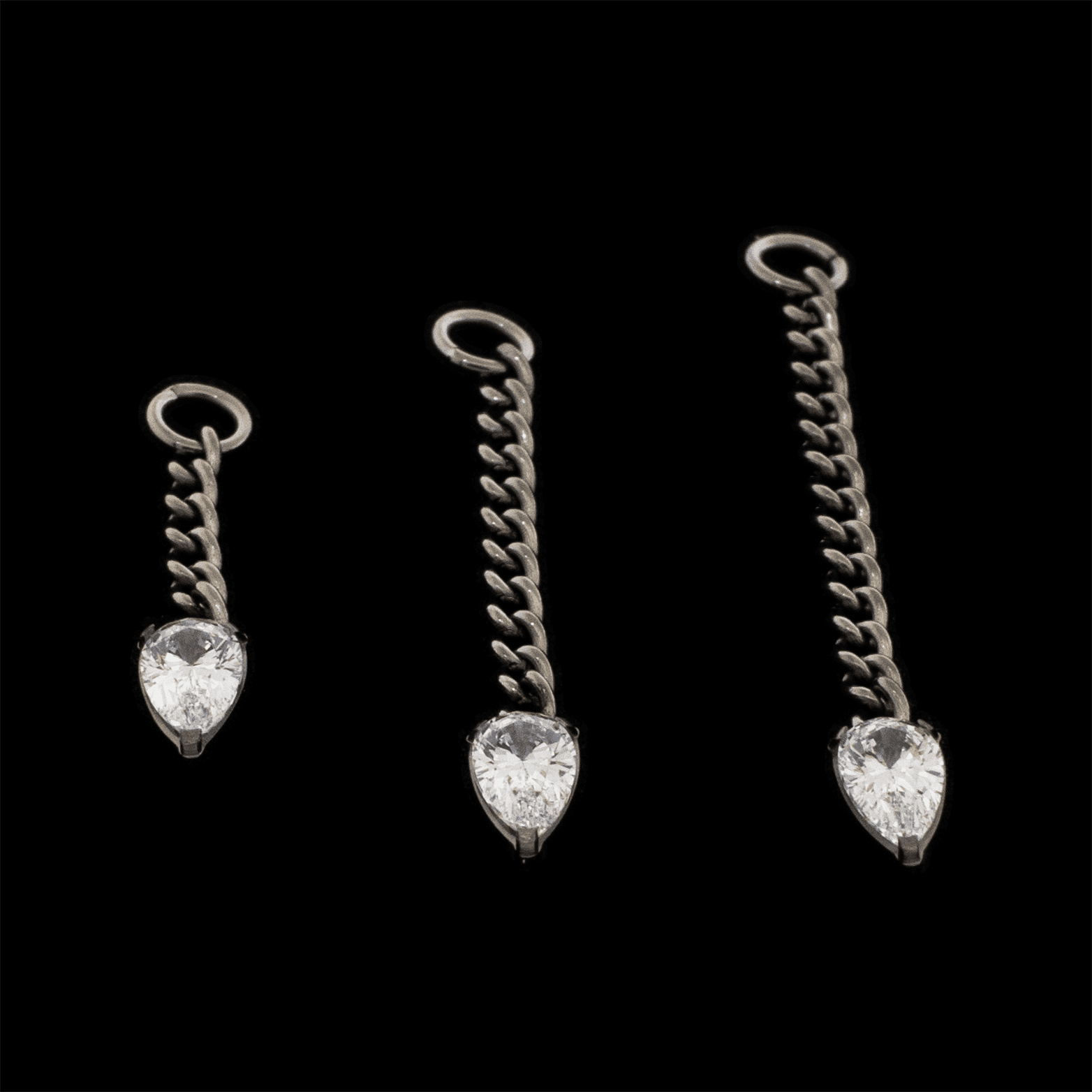 Curb Chain w/ Jump Ring & 5.3mm Teardrop Dangle