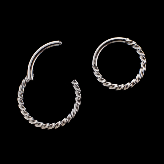 Nellie- Titanium Hinged Ring
