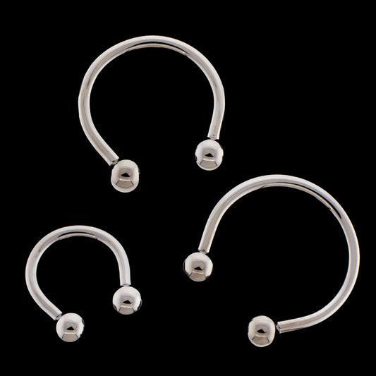 16G Titanium Horseshoe - Internally Threaded - Khrysos Jewelry