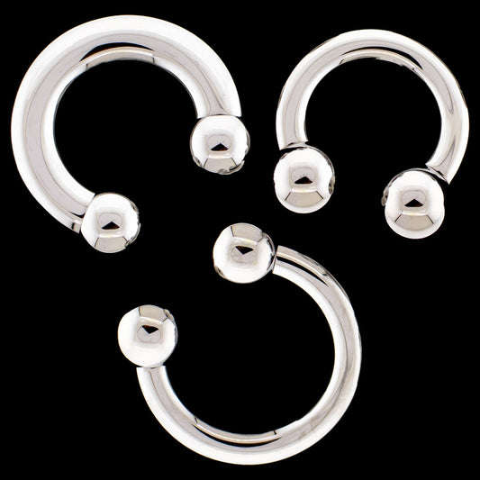 2G Titanium Horseshoe - Internally Threaded - Khrysos Jewelry