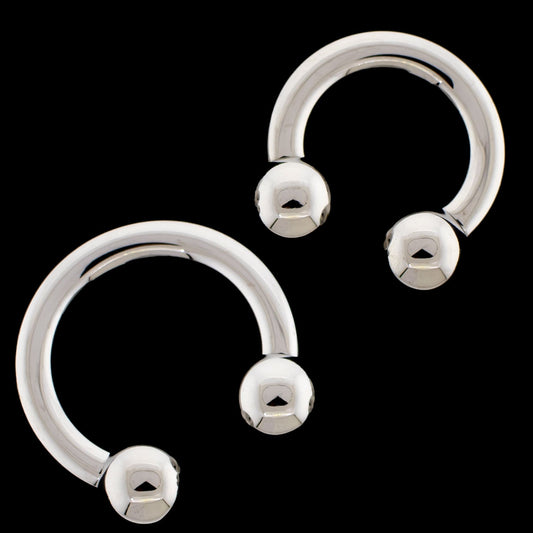 6G Titanium Horseshoe - Internally Threaded - Khrysos Jewelry