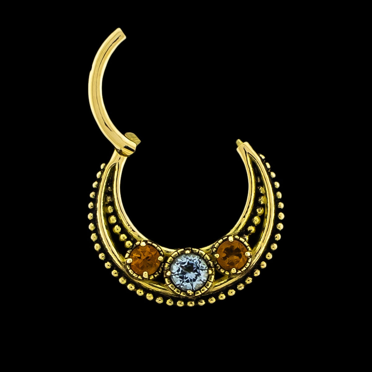 Caliga Ring Calix - 18KT Solid Gold Hinged Ring - Khrysos Piercing Jewelry