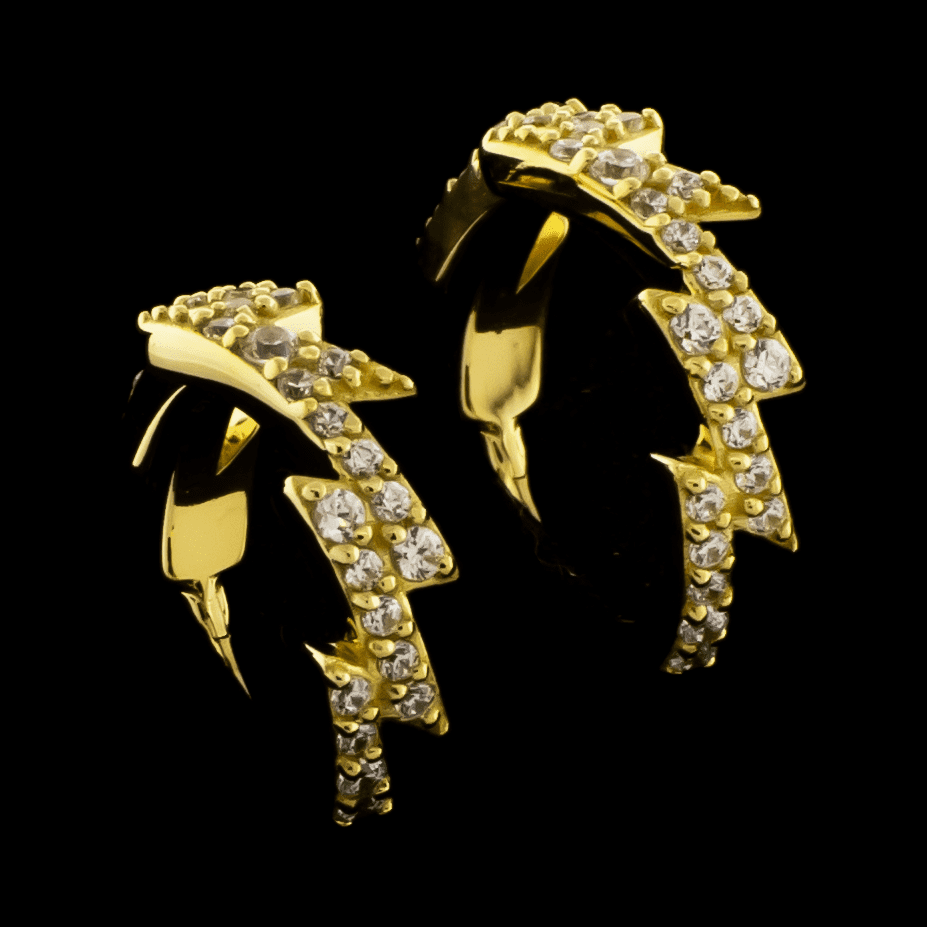 Elektra- 16G Solid 18Kt Gold Hinged Conch Ring