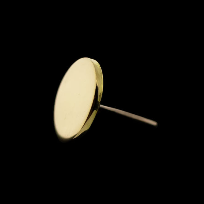 Gwen- 18Kt Gold Threadless Disc 