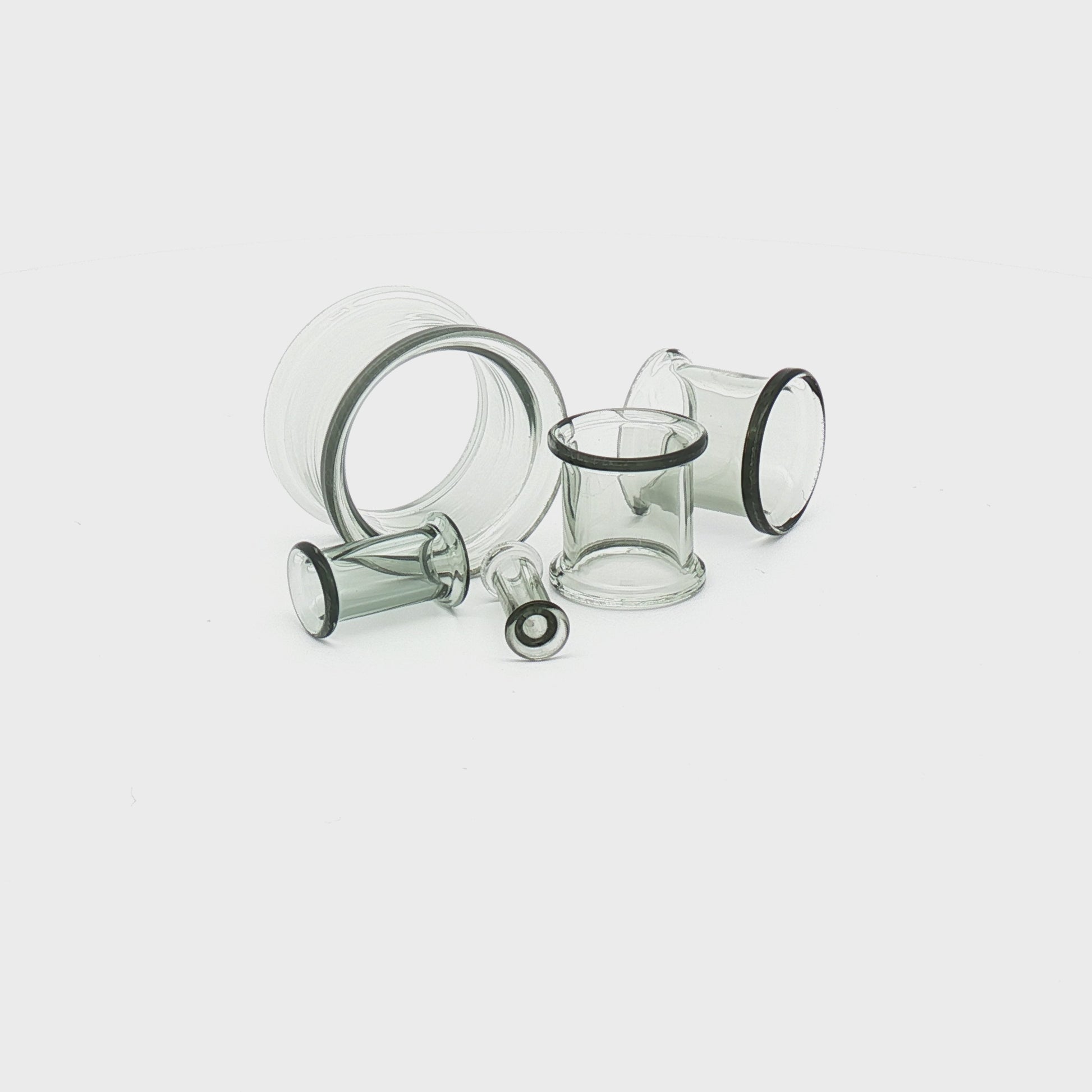 Glass Double Flare Tunnel - Smoke