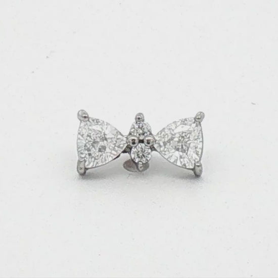 Steel Internally Threaded End - 2 Trillion CZ W/Round CZ 16G