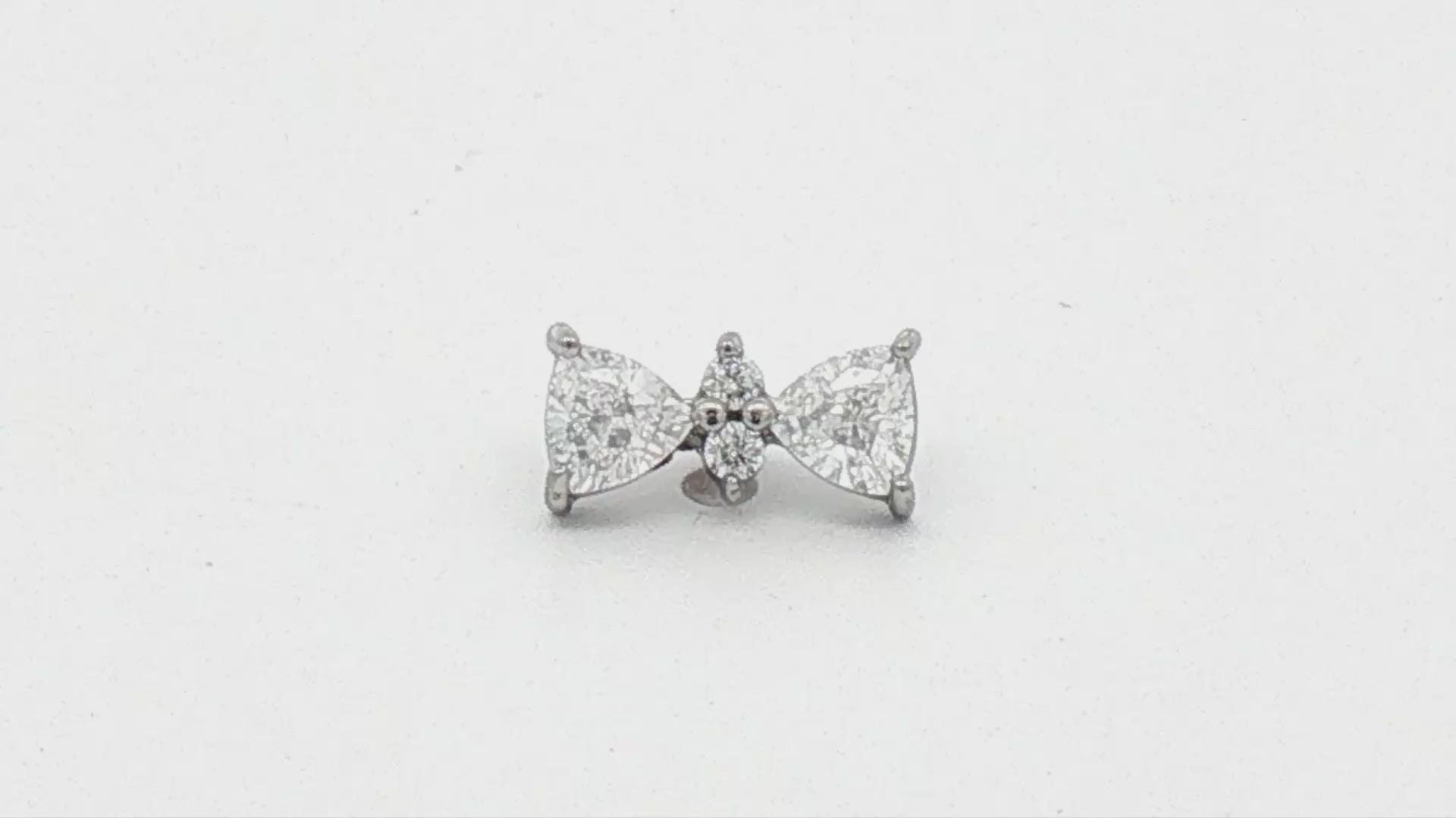 Steel Internally Threaded End - 2 Trillion CZ W/Round CZ 16G