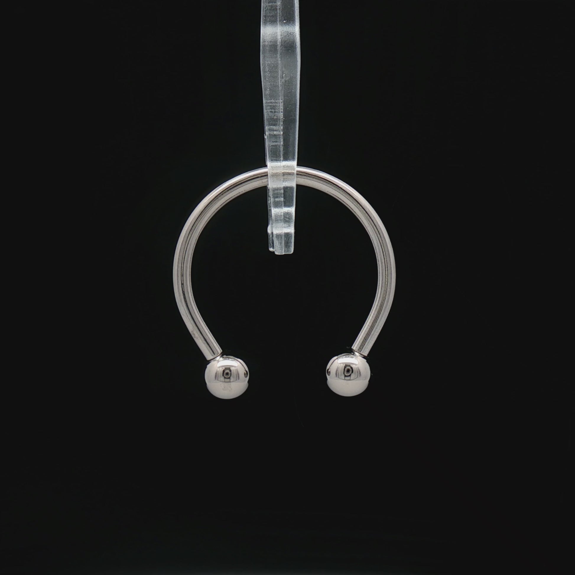 14G Titanium Horseshoe - Internally Threaded