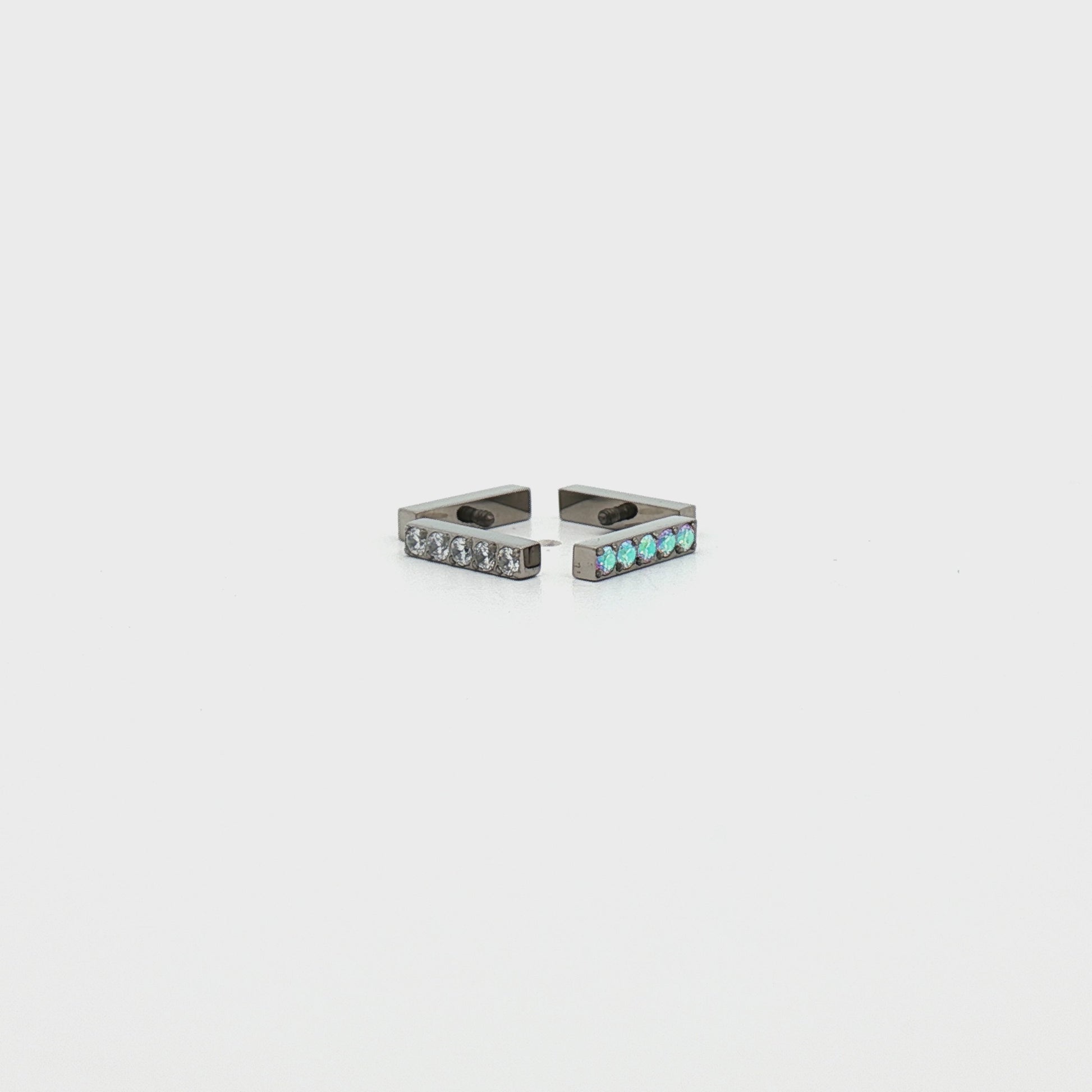 Steel Internally Threaded Bar End with 5 CZ