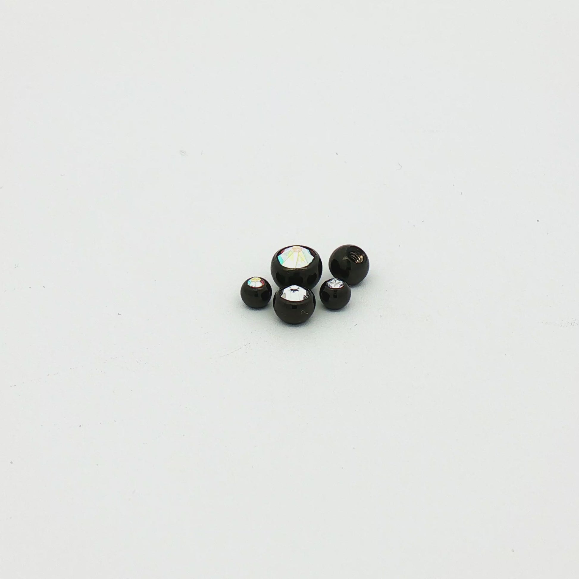 Steel Externally Threaded End – Black PVD Gem Balls